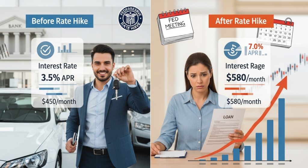 How Federal Reserve Rate Hikes Impact Your Monthly Car Payment