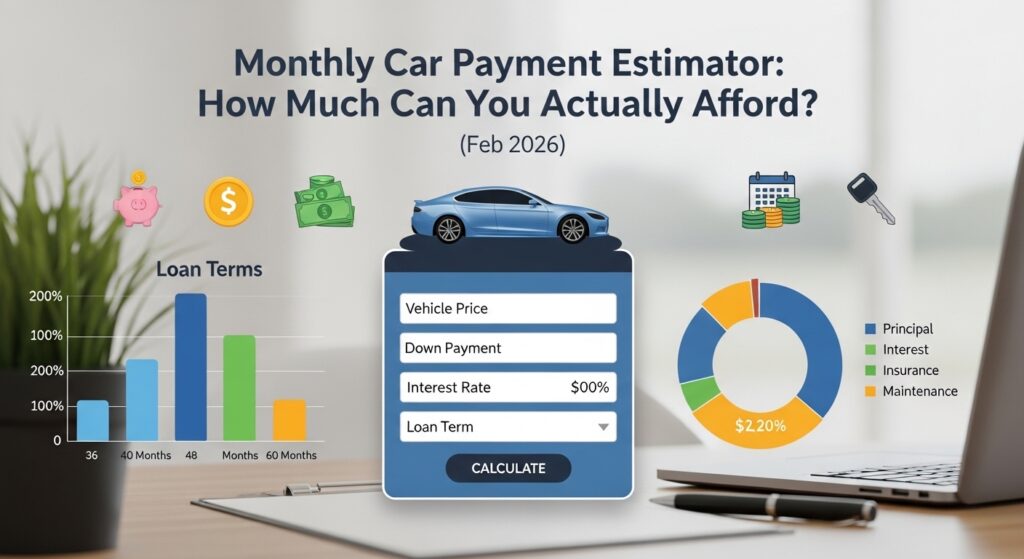 Monthly Car Payment Estimator: How Much Can You Actually Afford? (Feb 2026)