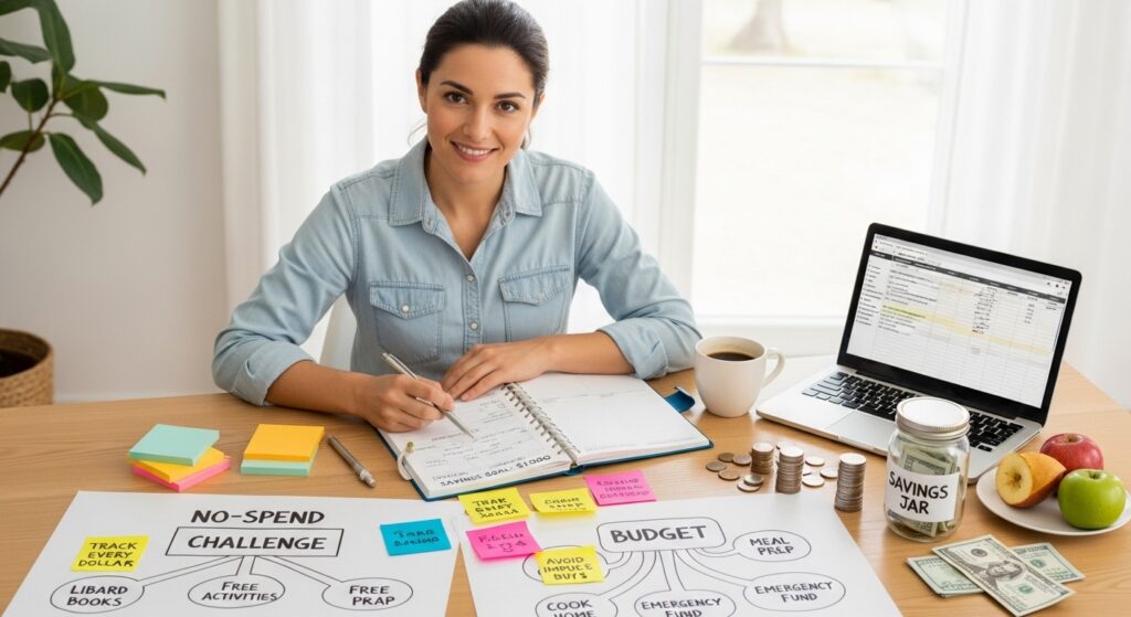 How to Plan for a "No-Spend Challenge" and Save $1,000