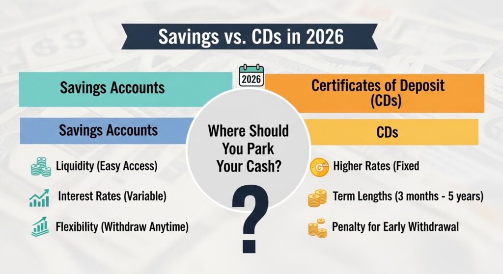 Savings vs. CDs in 2026: Where Should You Park Your Cash?
