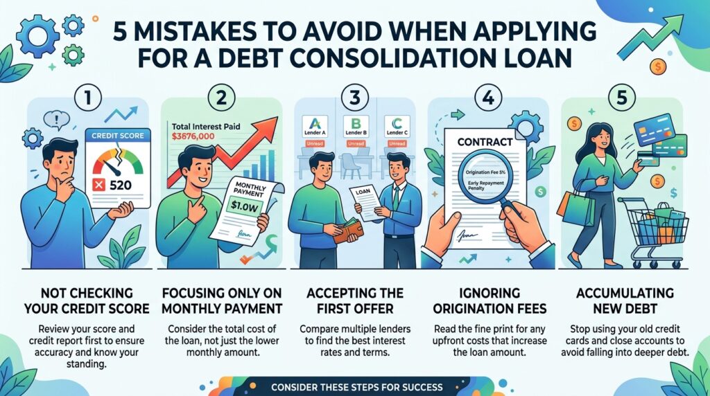 5 Mistakes to Avoid When Applying for a Debt Consolidation Loan